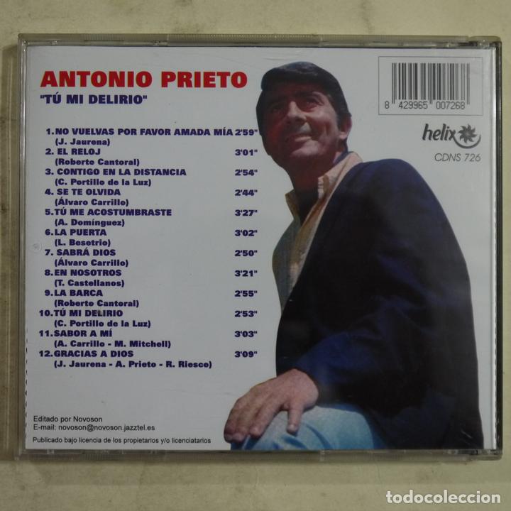 CDs de m&uacute;sica: ANTONIO PRIETO - TU MI DELIRIO - CD - Foto 2