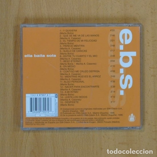 CDs de m&uacute;sica: ELLA BAILA SOLA - E.B.S. - CD - Foto 2