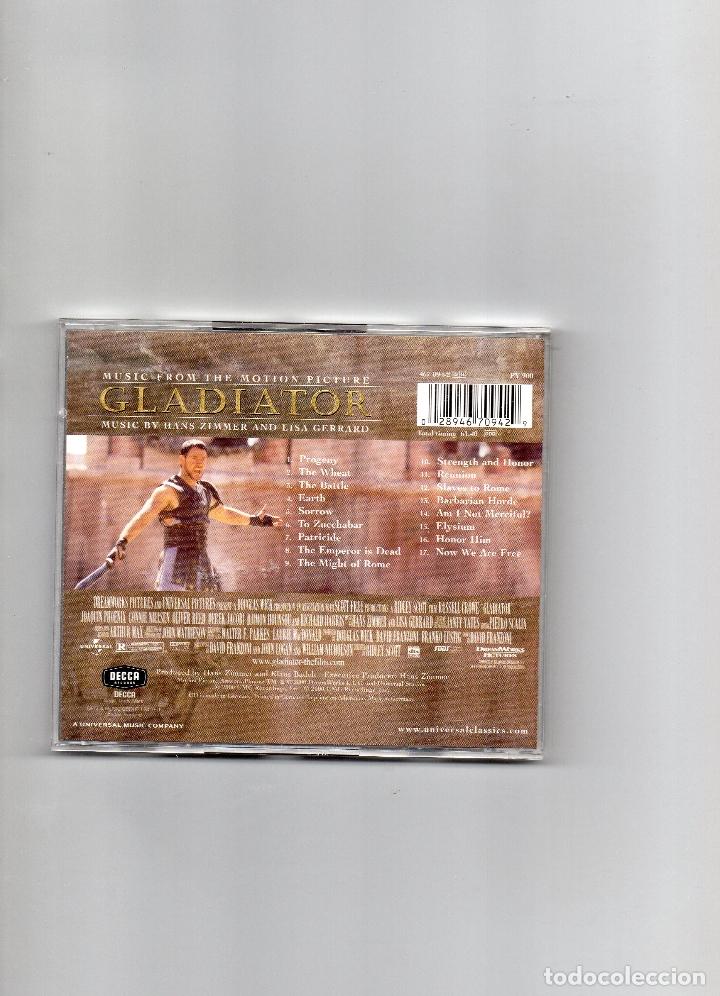 CDs de m&uacute;sica: CD - GLADIATOR - BSO - BUEN ESTADO - Foto 2