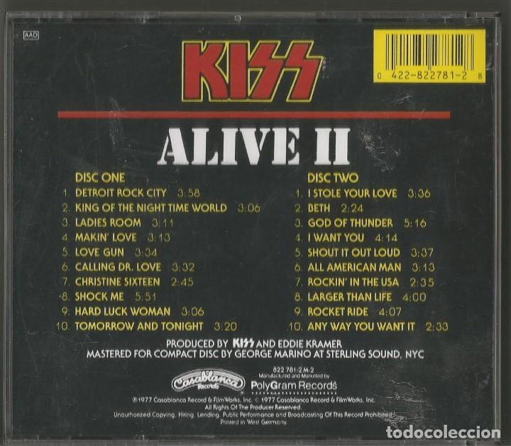 CDs de m&uacute;sica: KISS. ALIVE II. 2CDs - Foto 2