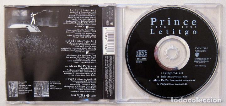 CDs de m&uacute;sica: PRINCE - LET IT GO - 1958-1993 - CD SINGLE 1994 - Foto 2