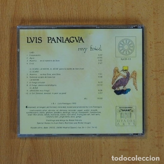 CDs de m&uacute;sica: LUIS PANIAGUA - MUY FRAGIL - CD - Foto 2