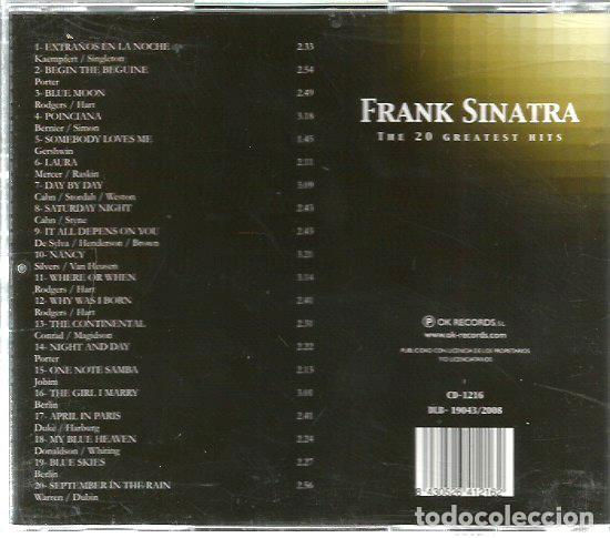 CDs de m&uacute;sica: CD FRANK SINATRA : THE 20 GREATEST HITS - Foto 2