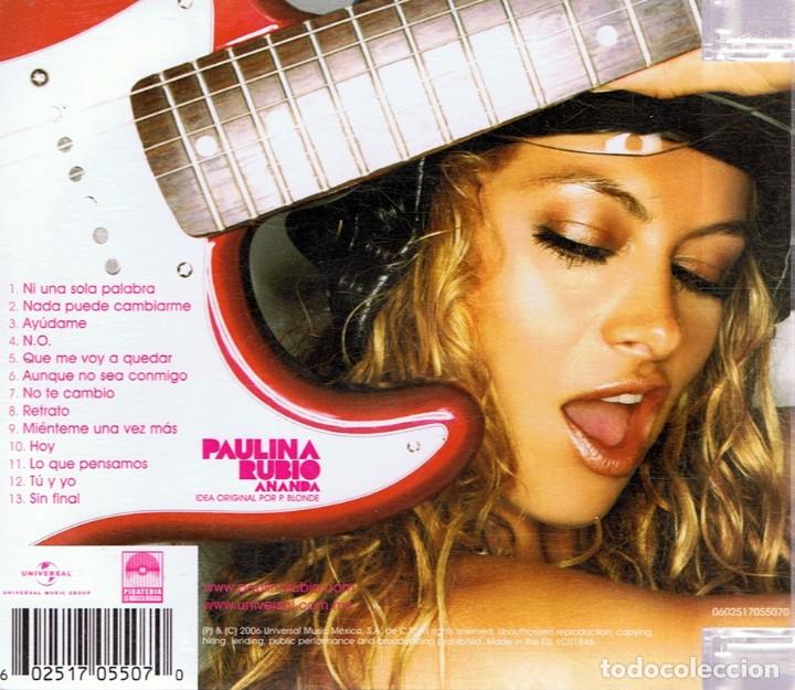 CDs de m&uacute;sica: CD PAULINA RUBIO &uml;ANANDA&uml; - Foto 2