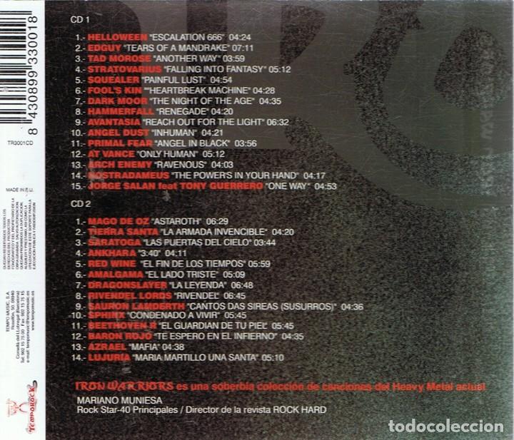 CDs de m&uacute;sica: CD IRON WARRIORS &uml;THE METAL COMPILATION&uml; (2 CD) - Foto 2