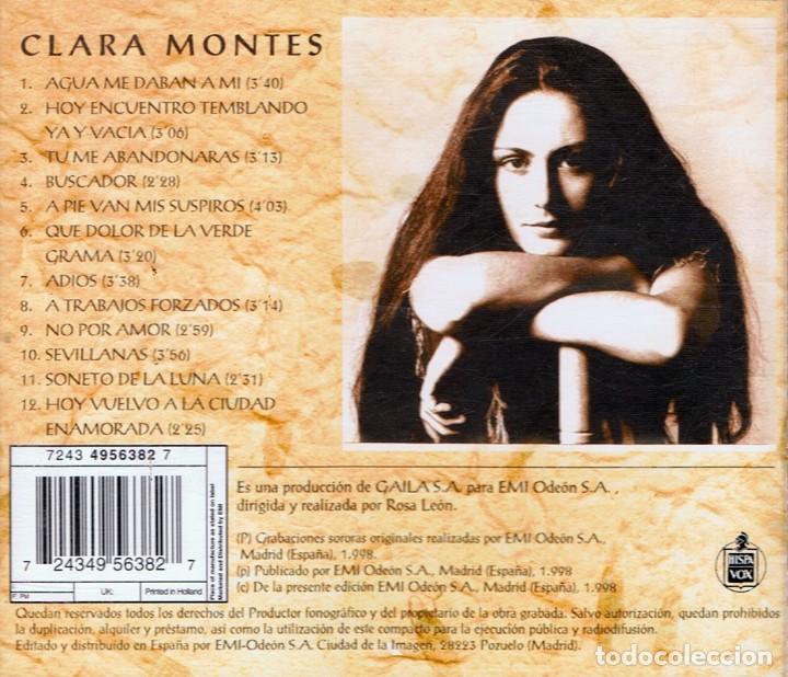 CDs de m&uacute;sica: CD CLARA MONTES CANTA A ANTONIO GALA - Foto 2