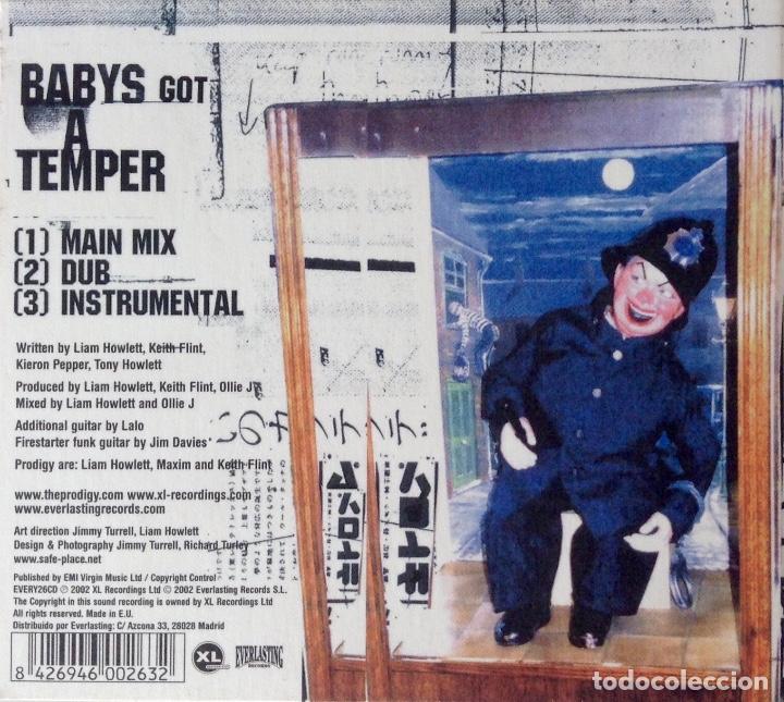 CDs de m&uacute;sica: Babys got a temper PRODIGY CD Maxi Main Mix Dub Instrumental - Foto 3