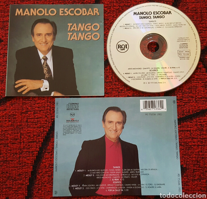 CDs de m&uacute;sica: MANOLO ESCOBAR Tango, Tango CD ORIGINAL 1992 - Foto 1