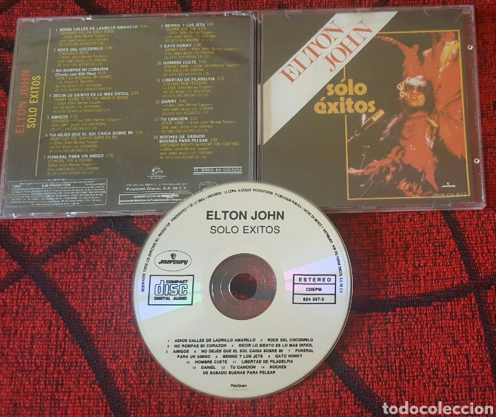 CDs de m&uacute;sica: ELTON JOHN S&oacute;lo &Eacute;xitos CD M&Eacute;XICO 1990 - Foto 1