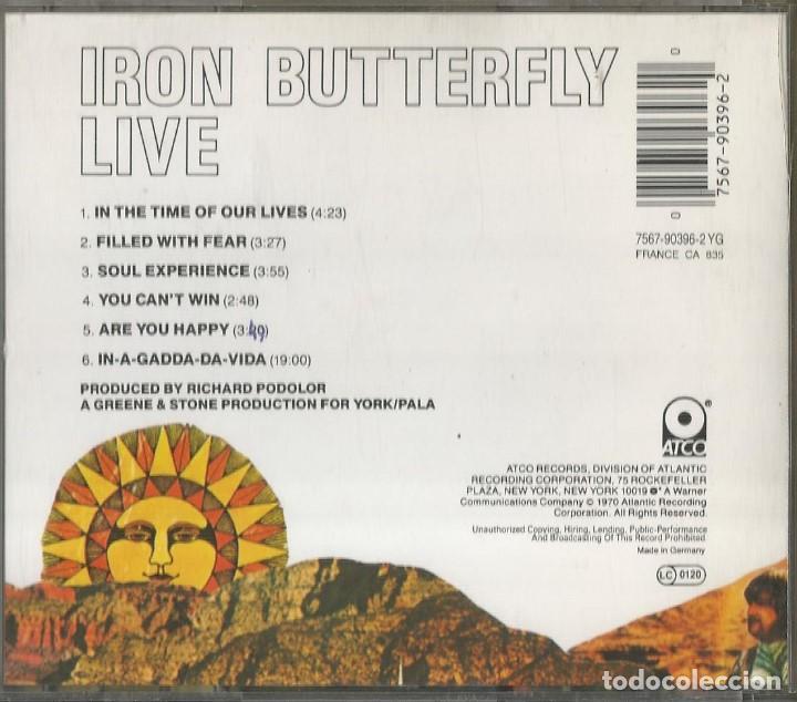 CDs de m&uacute;sica: IRON BUTTERFLY. LIVE (1970).  ATCO - Foto 2