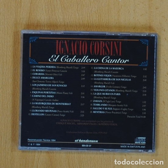 CDs de m&uacute;sica: IGNACIO CORSINI - EL CABALLERO CANTOR - CD - Foto 2
