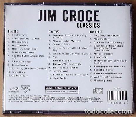 CDs de m&uacute;sica: JIM CROCE - CLASSICS ( 3 CD 1994) - Foto 4