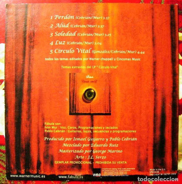 CDs de m&uacute;sica: FABULA...CD MAXI CON 5 TEMAS...FIRMADO...PROMO - Foto 2