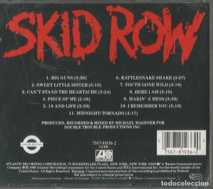 CDs de m&uacute;sica: SKID ROW. SKID ROW. ATLANTIC 1989 - Foto 2