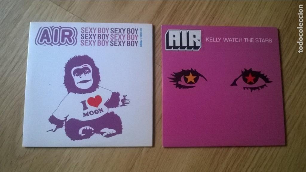 CDs de M&uacute;sica: Lote 2 Cds singles Virgin de AIR .Promo cd Sexy boy y Kelly watch the stars.Virgin .