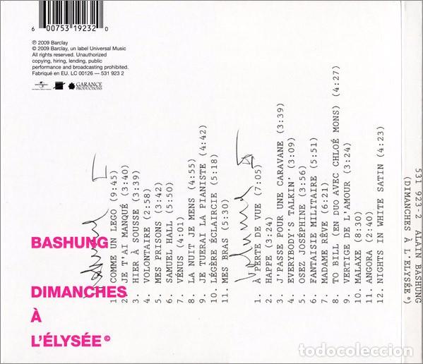 CDs de m&uacute;sica: Bashung - Dimanches &Agrave; L&Eacute;lys&eacute;e - 2xCD Digipack - Foto 2