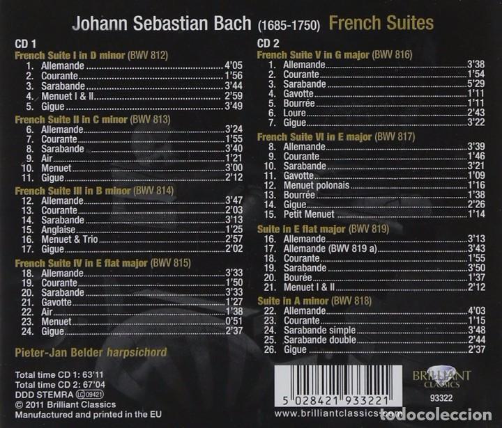 CDs de m&uacute;sica: Bach - French Suites - 2xCD Digipack - Foto 2