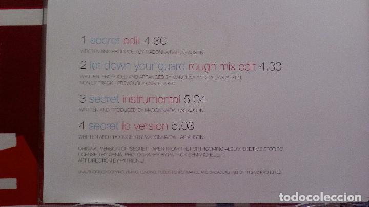 CDs de m&uacute;sica: MADONNA SECRET THE REMIXES VERSION A - Foto 3