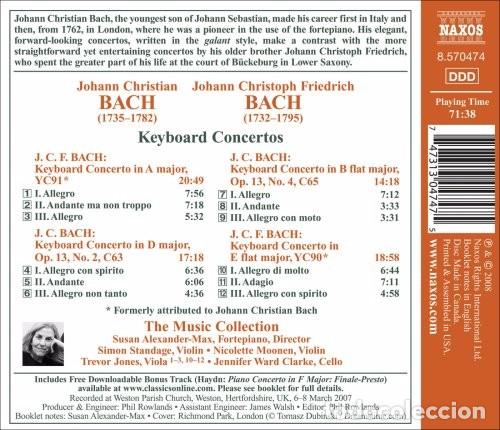 CDs de m&uacute;sica: Bach - Keyboard Concertos - Naxos - Foto 2