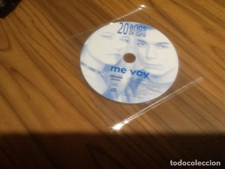 CD de M&uacute;sica: 20 A&Ntilde;OS DE CUNA. ME VOY. CD PROMO. SOLO CD. FALTA EL CART&Oacute;N. FUNDA DE PL&Aacute;STICO. BUEN ESTADO