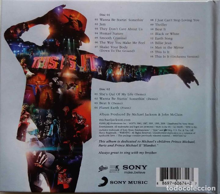 CDs de m&uacute;sica: MICHAEL JACKSON, THIS IS IT. DOBLE CD, 2 DISCOS + LIBRETO - Foto 2