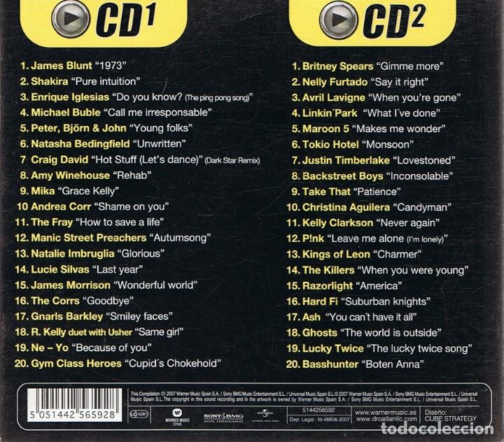 CDs de m&uacute;sica: CD PLAY LOS &Eacute;XITOS INTERNACIONALES DEL &Ntilde;O 2007 (2 CD) - Foto 2