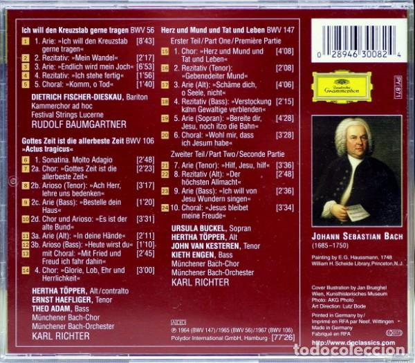 CDs de m&uacute;sica: Bach - Cantatas II - Richter / Baumgartner - Foto 2