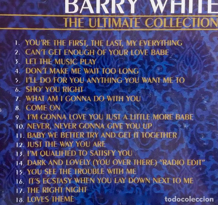 CDs de m&uacute;sica: BARRY WHITE, THE ULTIMATE COLLECTION. CD - Foto 2