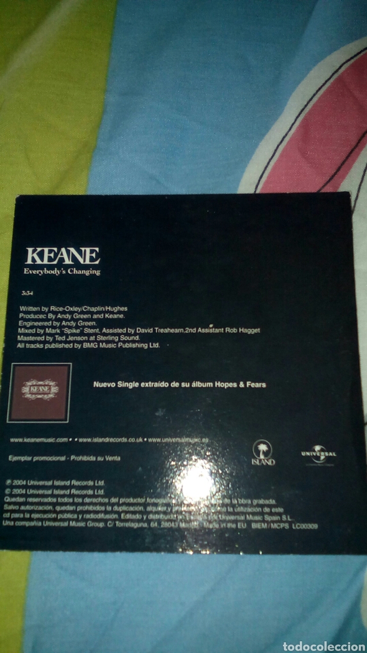 CDs de m&uacute;sica: Keane cdsingle promo everybodys changing - Foto 2