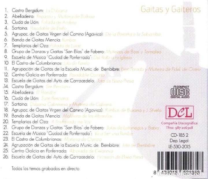 CDs de m&uacute;sica: GAITAS Y GAITEROS CD Nuevo - Foto 2