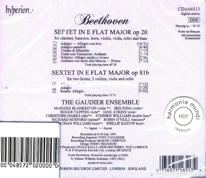 CDs de m&uacute;sica: BEETHOVEN Septet in E Flat   THE Gaudier Ensemble - Foto 2