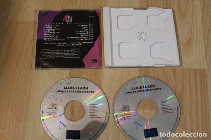 CDs de m&uacute;sica: CD LLUIS LLACH ARA 25 ANYS EN DIRECTE DOBLE CD - Foto 2