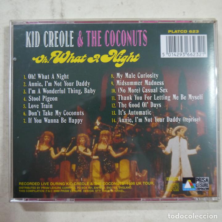 CDs de m&uacute;sica: KID CREOLE & THE COCONUTS - OH! WHAT A NIGHT - CD - Foto 2