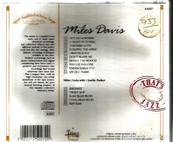 CDs de m&uacute;sica: CD MILES DAVIS - 15 REFLECTIVE RECORDINGS - Foto 2