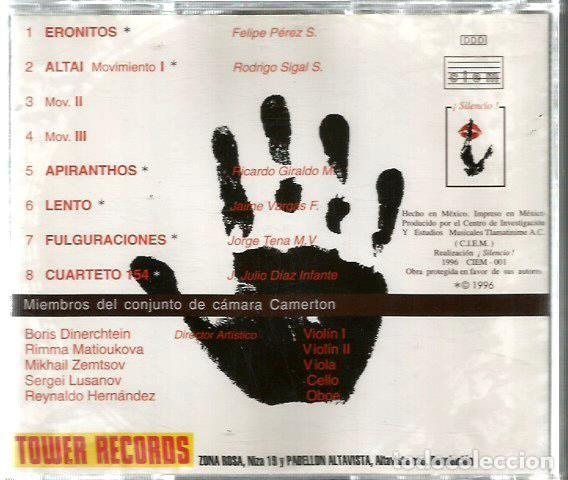 CDs de m&uacute;sica: CD MIEMBROS DEL CONJUNTO DE CAMARA CAMERTON - SILENCIO - CUARTETOS - Foto 2
