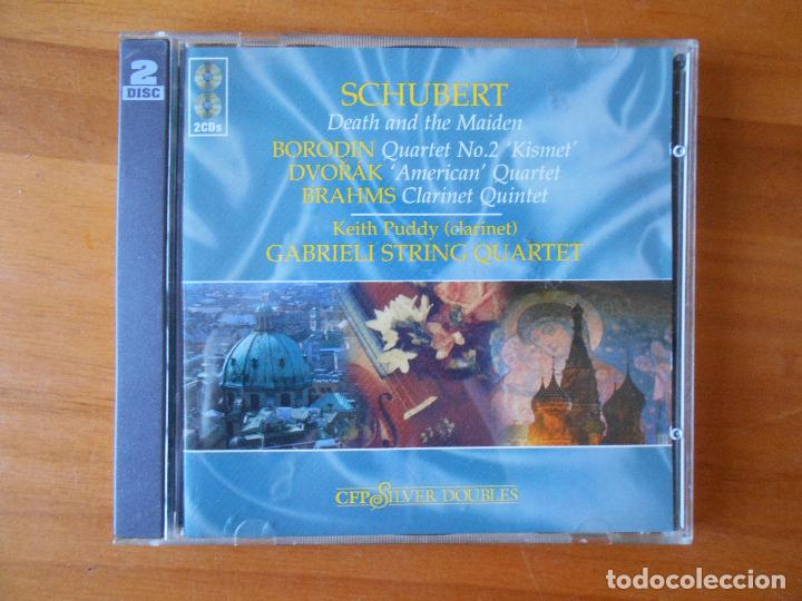 CDs de m&uacute;sica: CD SCHUBERT - DVORAK - BORODIN - BRAHMS - GABRIELI STRING QUARTET (Q8) - Foto 1