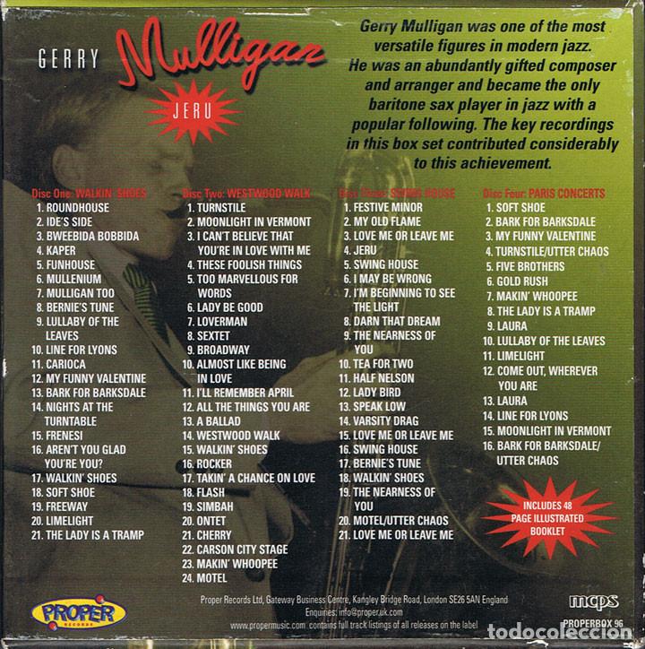 CDs de m&uacute;sica: Gerry Mulligan - Jeru (Estuche 4 CDs + Libro) - Foto 2
