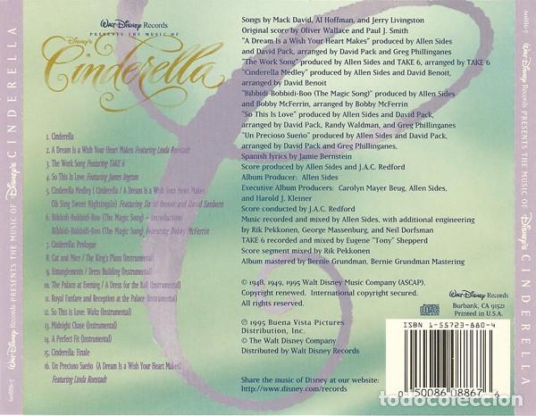 CDs de m&uacute;sica: Cinderella (Walt Disney) - Foto 2