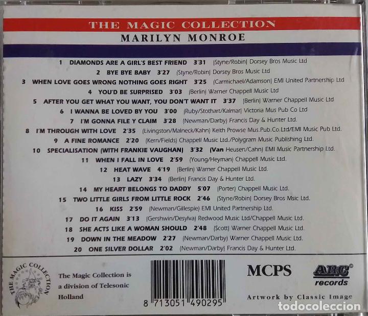 CDs de m&uacute;sica: MARILYN MONROE, THE MAGIC COLLECTION. CD HOLANDA - Foto 2
