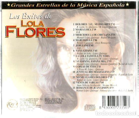 CDs de m&uacute;sica: CD LOLA FLORES : LOS EXITOS DE LOLA FLORES - Foto 2