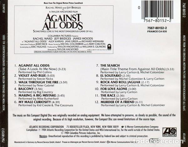 Against All Odds Album Against All Odds Soundtrack 1984 