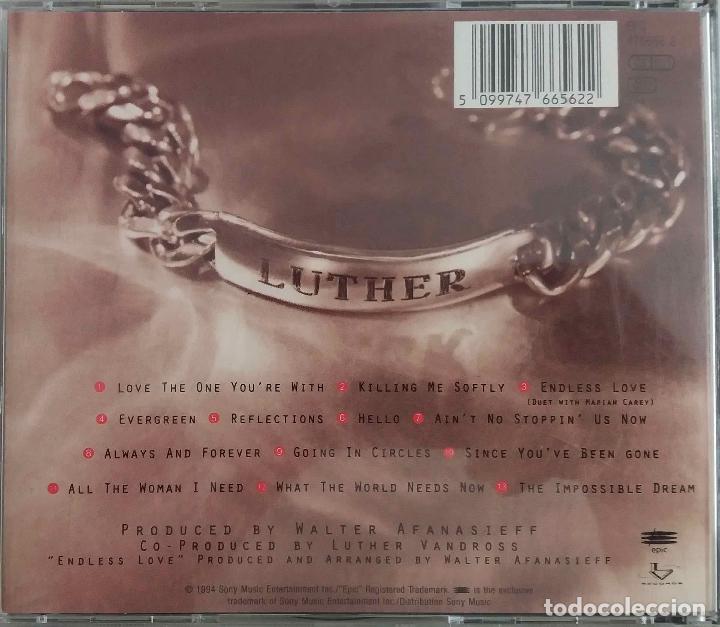 CDs de m&uacute;sica: LUTHER VANDROSS. SONGS. CD - Foto 2