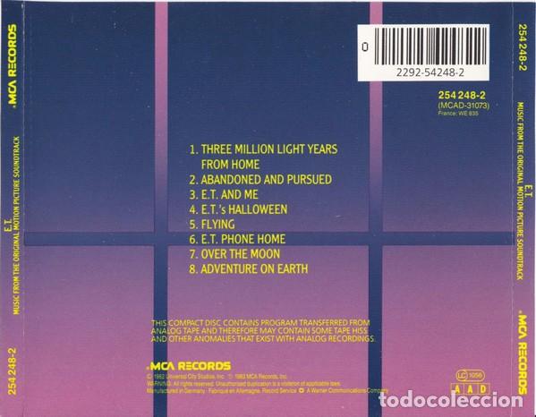 CDs de m&uacute;sica: John Williams - E.T. The Extra-Terrestrial - Foto 2