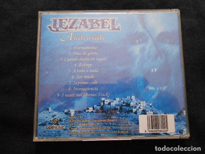 CDs de m&uacute;sica: JEZABEL // A TODO O NADA - Foto 2