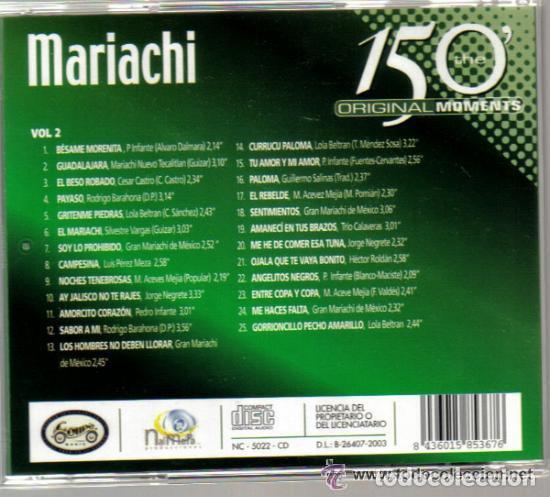 CDs de m&uacute;sica: CD - MARIACHI - 25 TEMAS - Foto 2
