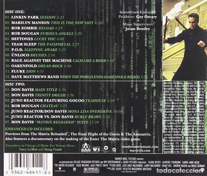 CDs de m&uacute;sica: Matrix Reloaded - 2CD Set - Precintado - Foto 2