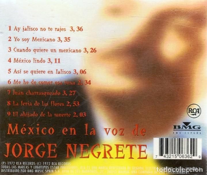 CDs de m&uacute;sica: CD M&Eacute;XICO EN LA VOZ DE JORGE NEGRETE - Foto 2