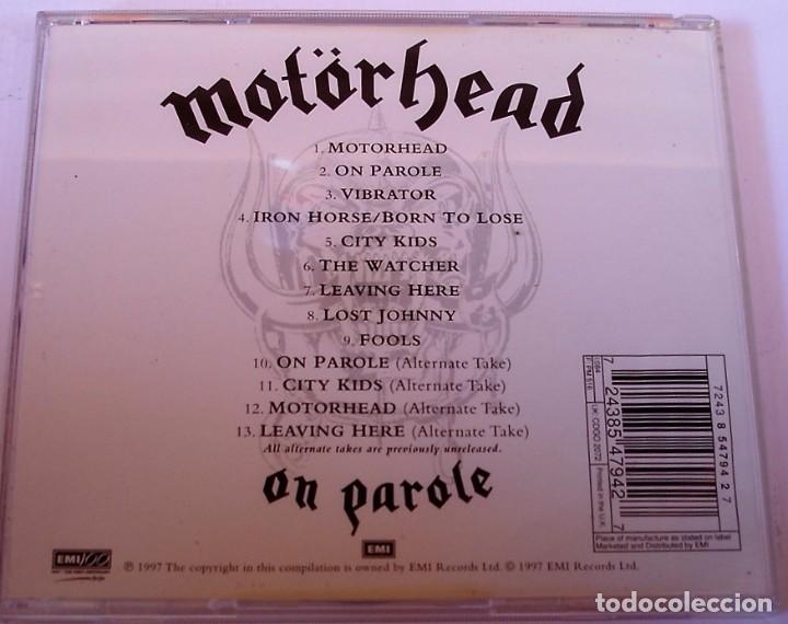 CDs de m&uacute;sica: MOTORHEAD - ON PAROLE (CD) 1997 - 13 TEMAS - Foto 3
