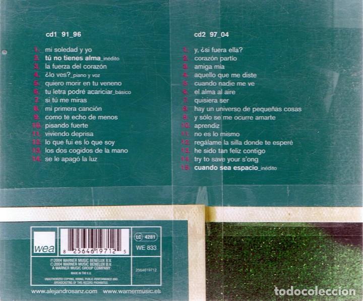 CDs de m&uacute;sica: CD ALEJANDRO SANZ GRANDES &Eacute;XITOS ( 2 CD) - Foto 2