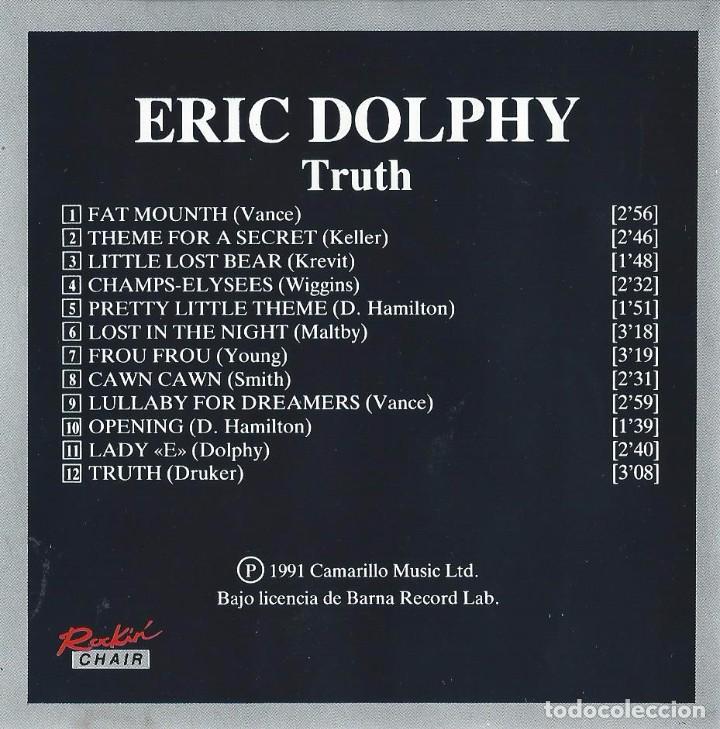 CDs de m&uacute;sica: ERIC DOLPHY. TRUTH. CD - Foto 2